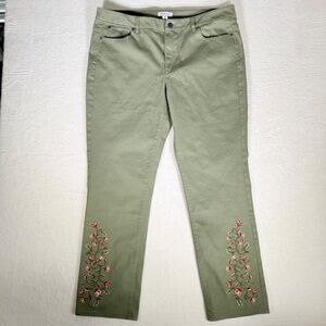 Coldwater Creek Women Verdant Vine Embroidered Jeans (18W)